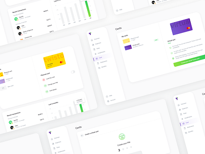 Twisto: Card Management account bank banking benefits card credit desktop finance fintech graphic list menu money navigation software stats transactions ui user inteface web