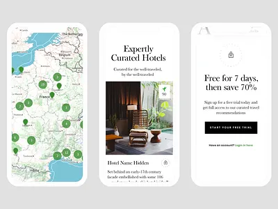 Hideaway Report Mobile branding handsome marketing site mobile travel