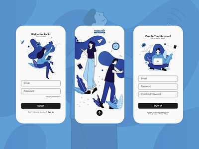 Sugarnuts Indonesia Login Screen ReDesign Dribbble Weekly Warmup branding character concept creative design illustration ui vector