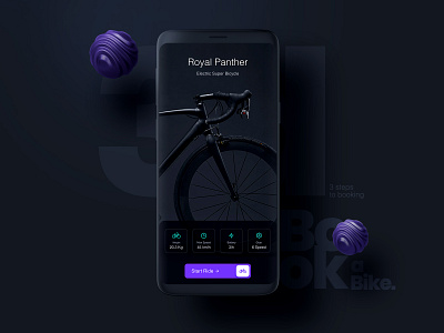 Book A Bike mobile UI 3d art bike bikebooking booking clean color concept creative daily 100 challenge design ecommerce figma illustration interaction ui ux