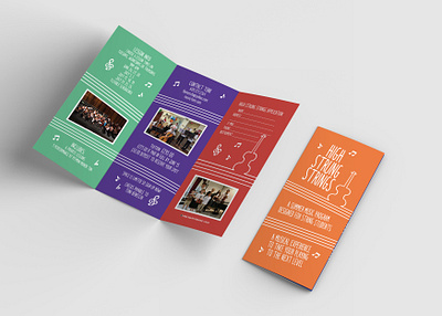 String Music Program Brochure Design adobe illustrator adobe indesign adobe photoshop branding brochure brochure design design graphic design illustration logo mockup music print design string music typography vector