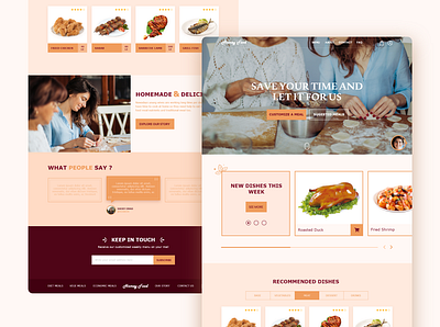 HomeyFood food responsive restaurant ux ui website website design