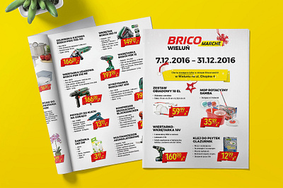 Bricomarche branding flyer leaflet magazine print products shop