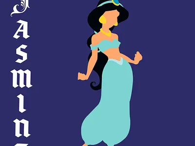 Jasmine design disney art illustration illustrator typography vector