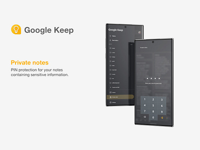 Google Keep Private notes app design ui ux