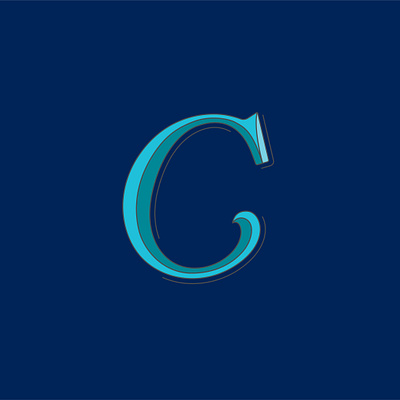 Drop Cap C design dropcap lettering typography vector