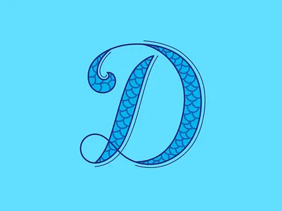 Drop Cap D design dropcap lettering typography vector