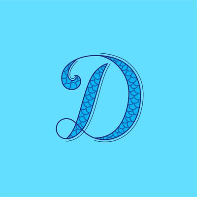 Drop Cap D design dropcap lettering typography vector