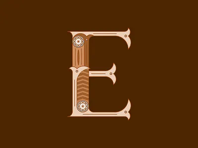 Drop Cap E design dropcap e lettering typography vector