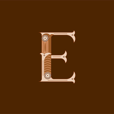 Drop Cap E design dropcap e lettering typography vector