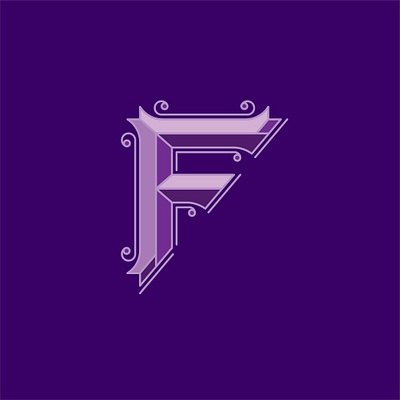 Drop Cap F design dropcap f lettering typography vector