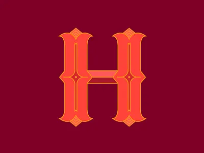 Drop Cap H design dropcap h lettering typography vector