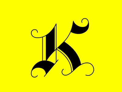 Drop Cap K design dropcap k lettering typography vector