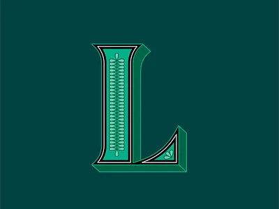 Drop Cap L design dropcap l lettering typography vector