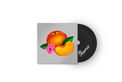 Phoenix Album Cover - Bankrupt album album cover apple apple pencil applepencil band cover flat illustration illustration ipad music noise peach phoenix procreate procreate app record vynil