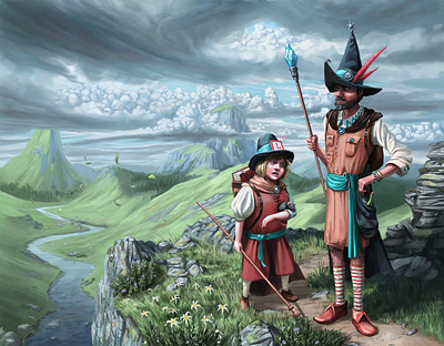 Are we nearly there yet? fantasy illustration whimsical