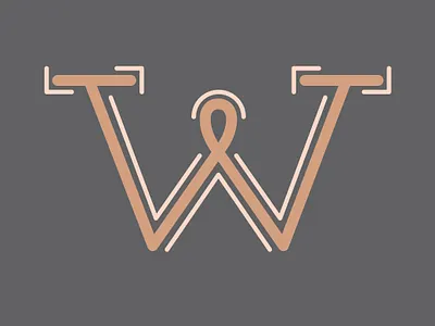 Drop Cap W design dropcap lettering single line typography vector w