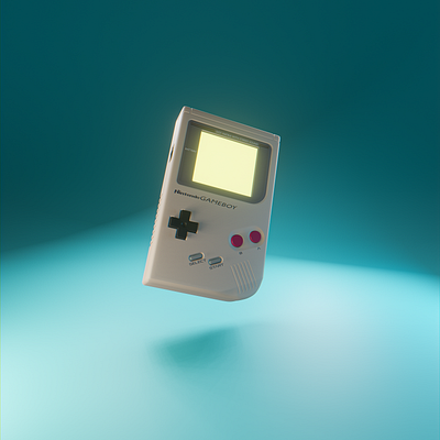 Day 25 - Original Gameboy 3d 3d art blender branding clean design gameboy nintendo original product design render