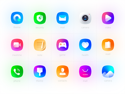 Summary of Huawei theme icon design design icon ui