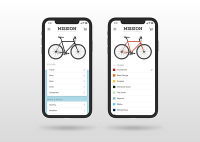 Daily ui 033 - Customize product 033 bike daily ui mission bicycle company product customization