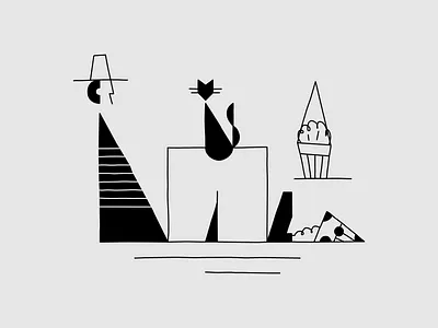 Habit to break a flowerpot 2d art 36daysoftype cat design flat illustration gentleman lineart typography vectornator