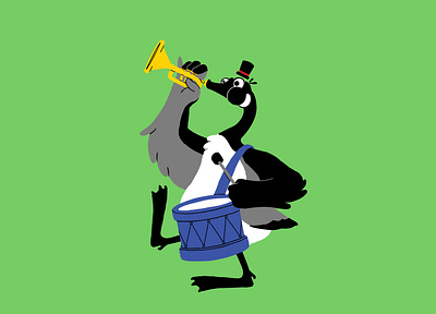 Honk BC animal geese goose honk illustration illustration design illustrator