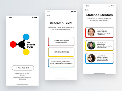 My Science Guide adobexd app colorful design education educational flat ios messages minimal simple