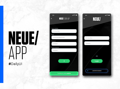 NEUE APP - #dailyUI app ui ux