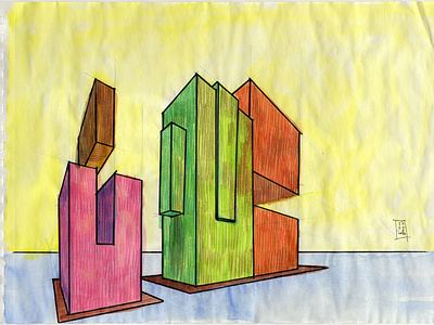 Volumes XVIII colored pencil watercolor watercolor art