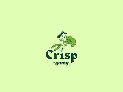 Crisp by Yumy brand design brand identity illustration logo london vegan food veggie