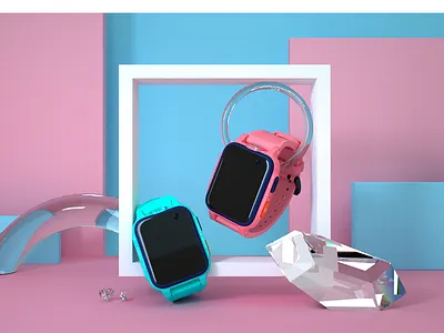 360＆Sw Arovski branding c4d illustration logo