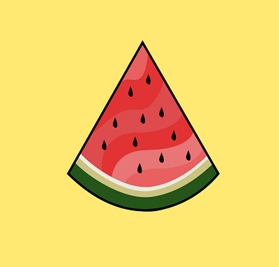 Watermelon Graphic Illustration figma graphic design graphic illustration graphic illustrator graphicdesign illustration illustrator summer summer cartoon svg vector illustration vectorart watermelon