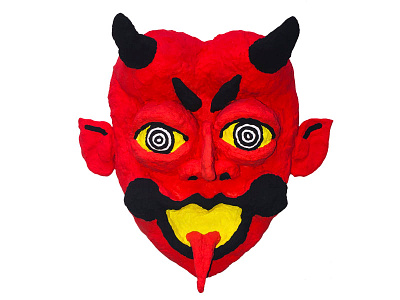 Paper Mache Devil Face devil papermache