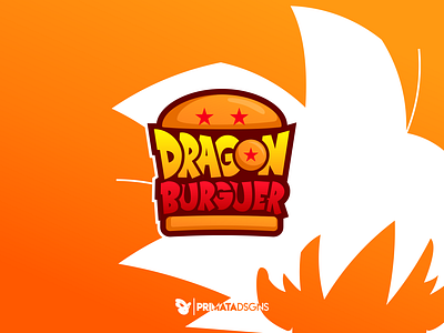 Dragon Burguer burger burgers design dragon ball goku illustration logo sportlogo vector vector art