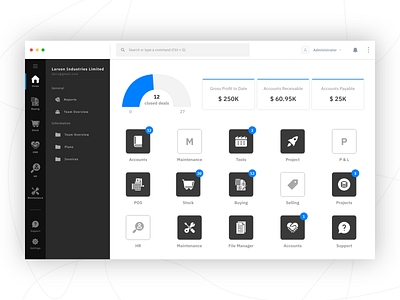 ERP Dashboard dashboard dashboard design dashboard template dashboard ui dribbble erp erp software in india interface minimal mockup ui uiux ux