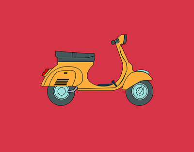 vespa adobe illustrator art illustration travel vector vespa