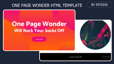 One Day Wonder html template 99steem html html templates template theme website templates