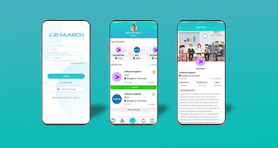 Job Search android app design ios app mobile app search sign sign in splash screen splashscreen trending ui ui vector