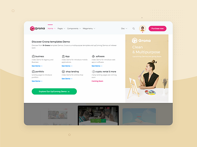 Mega Menu Dropdown | Desktop View advanced menu bootstrap bootstrap 4 bootstrap template design dribbble dropdown dropdown menu dropdown ui illustration mega mega menu megamenu menu product design template theme ui ux