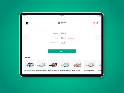 Ipad app UI/UX shop clean ui ipad profile ui ui ux ux