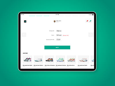 Ipad app UI/UX shop clean ui ipad profile ui ui ux ux