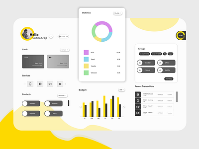 Budget Manager animation app design flat icon minimal ui ux web website