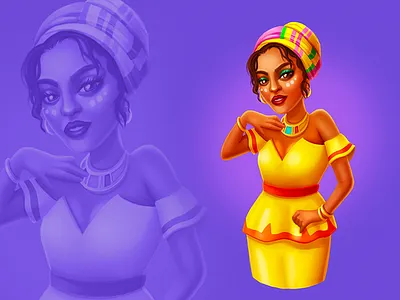 game character concept gold character character design concept ipadpro portrait procreate