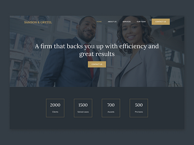 Landing page UI of a Law Firm Website adobe xd design figma design hero section interface landing page law firm ui ui ux ui design uiux uiuxdesign user experience user interface design website design