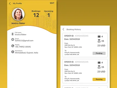 wecarry Shopping App app design flat icon layout mobile app mockup typography ui