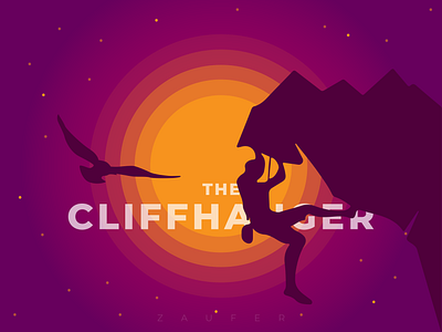 The Cliffhanger - Silhouette adobe illustrator cliff creative design design design inspiration design of the day dribbble dribbble shots illustration illustrator silhouette ux vector