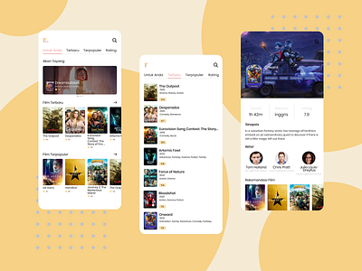 Film app app design application design figma mobile mockup ui uidesign uiux web webdesign