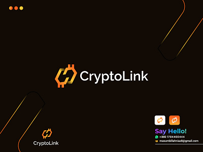 cryptolink-logo-design | branding app icon blockchain brand identity brand logo branding branding design crypto cryptocurrency design graphic design link logo logo design logodesign minimal minimalist nft