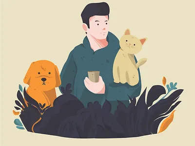enjoy the moments flat illustration minimal