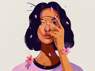 Peggy Gou blossom characterdesign dj electro house house illustration music portrait portraitillustration respect techno